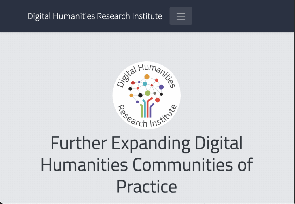 DH Institutes Webpage
